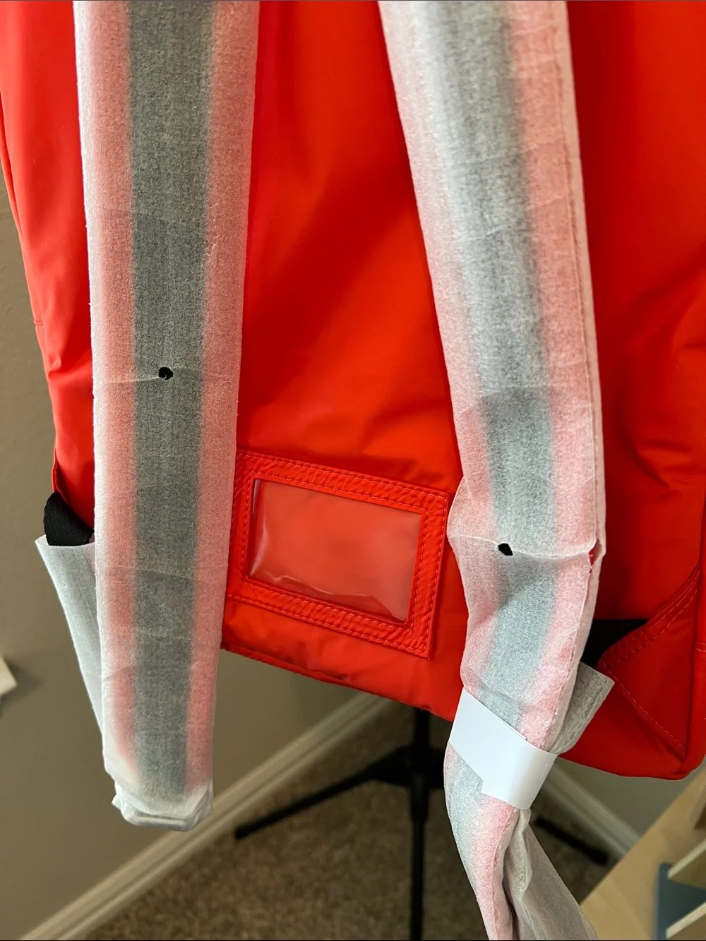 Women's Red Nylon Backpack